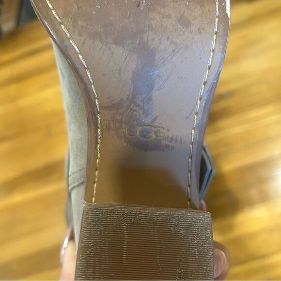 Revolve UGG Elora Leather Buckle Ankle Boot in Sahara - Picture 4 of 10